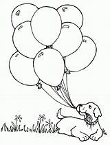 Balloons Drawing Balloon Bunch Coloring Pages Printable Getdrawings sketch template