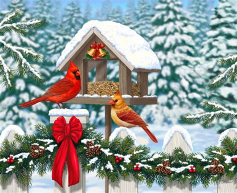 cardinals  christmas  pieces ravensburger puzzle warehouse
