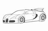 Bugatti Coloring Pages Chiron Veyron Getcolorings Printable sketch template