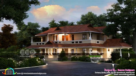 kerala style villa design  sq ft kerala home design  floor plans  dream houses