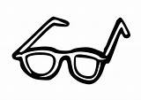 Glasses Coloring Pages Printable Getcolorings Color sketch template