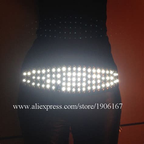 led luminous white light up sex belt costumes girdle suit