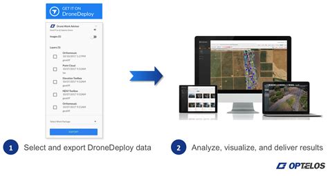 dronedeploy app  optelos  delivery  drone data seamless geospatial world