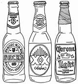 Beer Drawing Line Bottle Coloring Pages Bottles Alcohol Outline Drawn Drawings Google Template Printable Color Search Bière Getdrawings Print Stencils sketch template