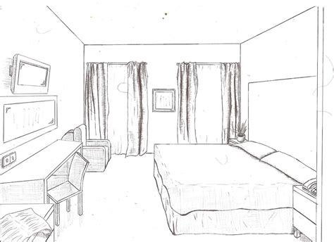 bedroom drawing pencil  getdrawings