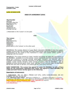deed  agreement template word  template pdffiller