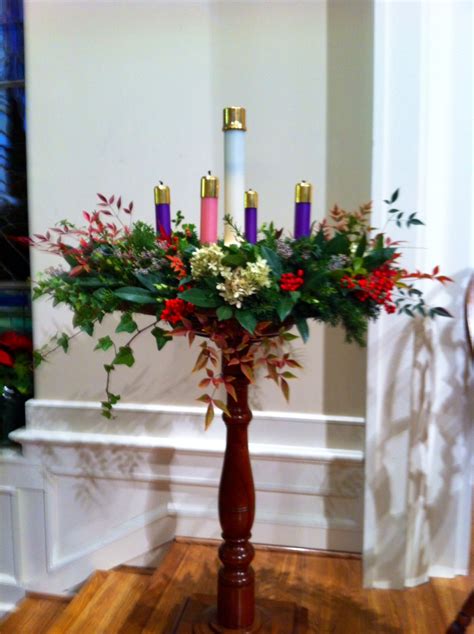 advent wreath church christmas decorations christmas flowers altar