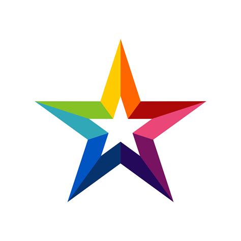 colorful star sign logo template illustration design vector eps