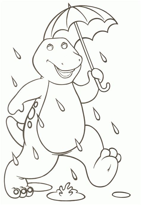 barney coloring pages kids printable coloring pages