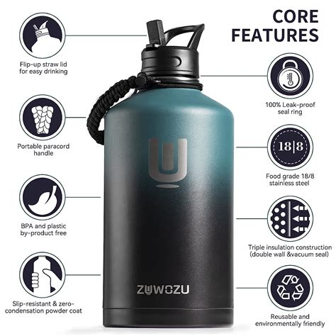 gallon water bottle insulatedoz large stainless steel water