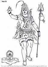 Shiva Angry Hinduism sketch template