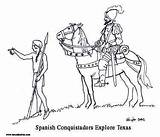 Texas History Coloring Studies Social Decriptions Sheets Center sketch template