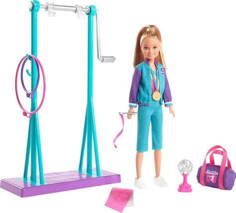 barbie team stacie doll gymnastics playset with accessories