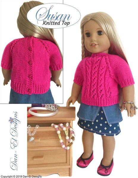 Dan El Designs Susan Top 18 Inch Doll Clothes Knitting Pattern