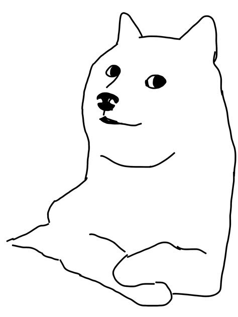 easy doge meme coloring pages