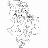 Krishna Baby Flute Xcolorings Radha sketch template