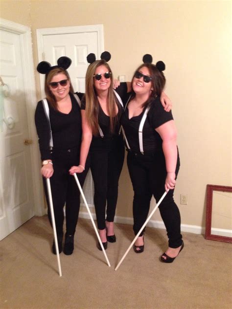 Three Blind Mice Costume Black Skinnies Black T Shirt