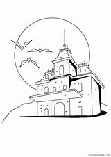 Coloring4free Haunted Coloring Pages House Mansion Related Posts sketch template