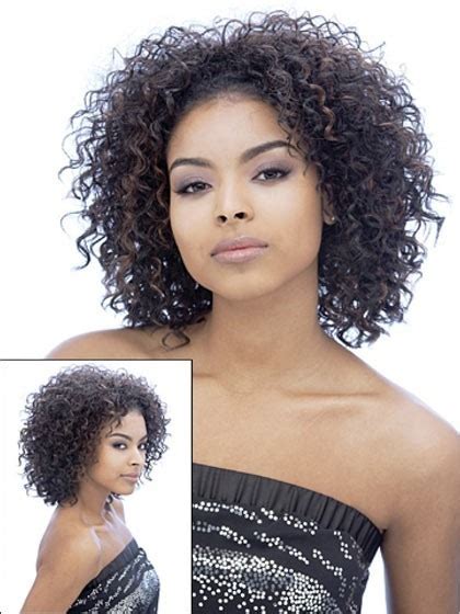 Medium Length Curly 3 4 Synthetic African American Wig