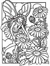 Coloring Pages Fantasy Fairy Fairies Flower Adults Kids Garden Colouring Printable Sheets Book Template Print Adult Flowers Thumbelina Books Color sketch template
