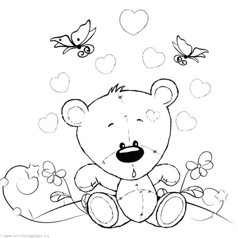 cute teddy bear coloring pages  getdrawings