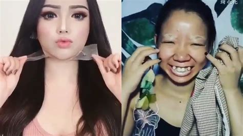 ugly girl with makeup before and after