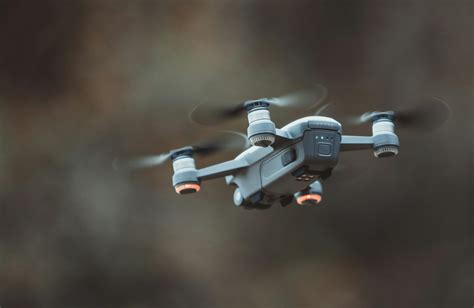 grey quadcopter drone  stock photo
