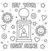 Light Shine Coloring Vector Let sketch template