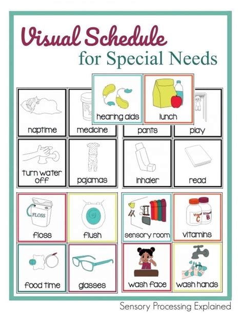 printable visual schedule  special   chaos   clutter