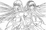 Chobits Chi Freya Anime Queeky Flash sketch template