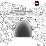 Tunnel Tunel Drawing Drawings Abandoned Sketches Make Choose Board Old Color Scary sketch template