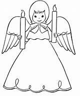 Coloring Angel Pages Print sketch template