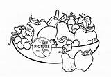 Fruit Coloring Fruits Bowl Pages Drawing Basket Kids Bowls Line Outline Clipart Clip Printable Getdrawings Preschool Big Library Popular Choose sketch template