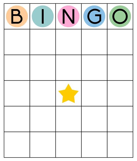 printable bingo card template bingo template bingo card template  bingo cards