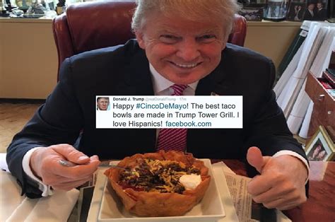 donald trump eat  taco bowl  love hispanics joemygod