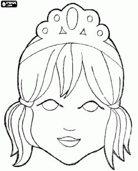 princess mask print princess mask   tiara  crown   head