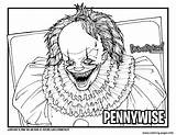 Coloring Pennywise sketch template