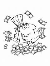 Money Coloring Pages Printable Kids sketch template