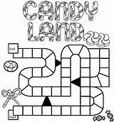 Candyland Coloring Game Pages Board Printable Games Kids Candy Land Monopoly Hunger Color Colouring Clipart Drawing Word Search Sheets Printables sketch template