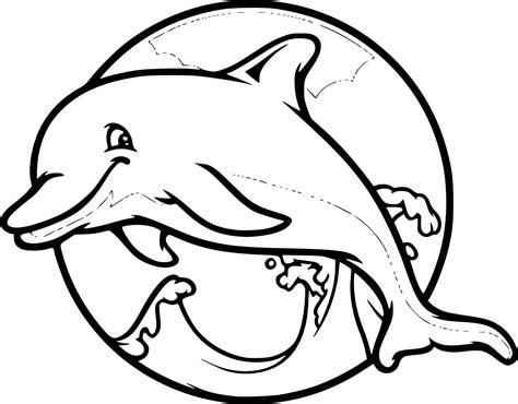 dolphin coloring page printable