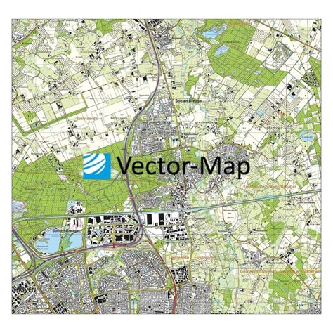 topografische kaart son en breugel gemeente plattegronden vector map