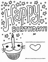 Birthday Coloring Happy Printable Pages Cards Card Color Print Kids Greeting Cat Procoloring Party Getcolorings Online Grandpa Rocks Elmo Choose sketch template