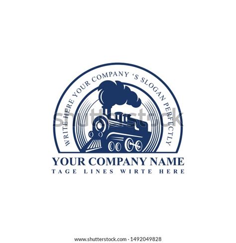 railway logo design train concept logo stock vector royalty