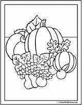 Coloring Harvest Thanksgiving Autumn Pages Fun Print Colorwithfuzzy Bounty Grapes sketch template