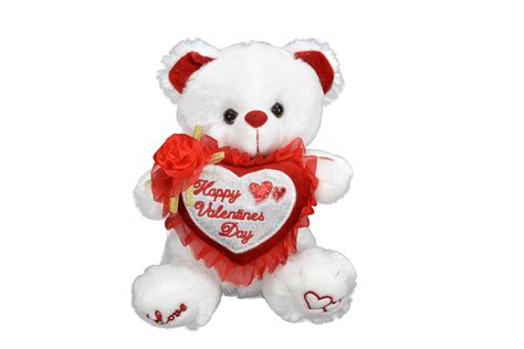 valentines day white teddy bear plush walmartcom