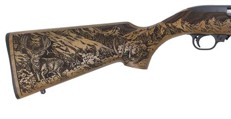 Ruger 10 22 22lr Rimfire Rifle With Mule Deer Carved