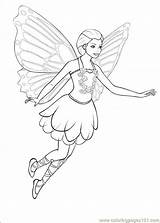 Fairy Coloring Pages Barbie Princess Mariposa Movie sketch template