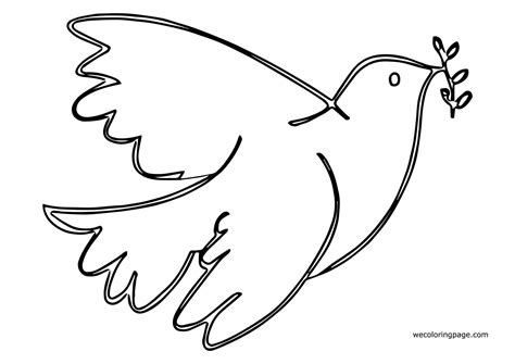 dove  peace coloring page wecoloringpagecom