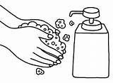 Hands Washing Coloring Hand Pages Wash Soap Drawing Printable Kids Sanitizer Para Colouring Ausmalen Liquid Color Lavar Sheets Sink Da sketch template