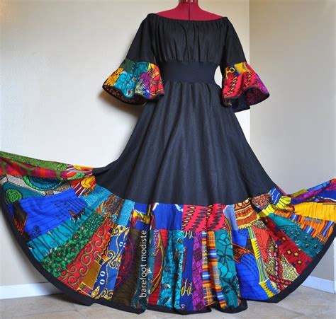 dance with the night long unique african dress black dress etsy